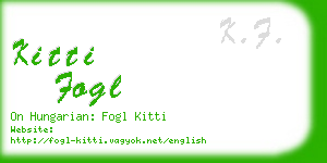 kitti fogl business card